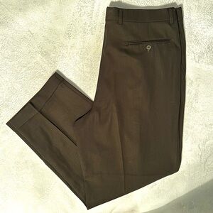 Vintage Monsieur by Givenchy Mens 36R Pleated Dress Pant Brown Slacks Trouser